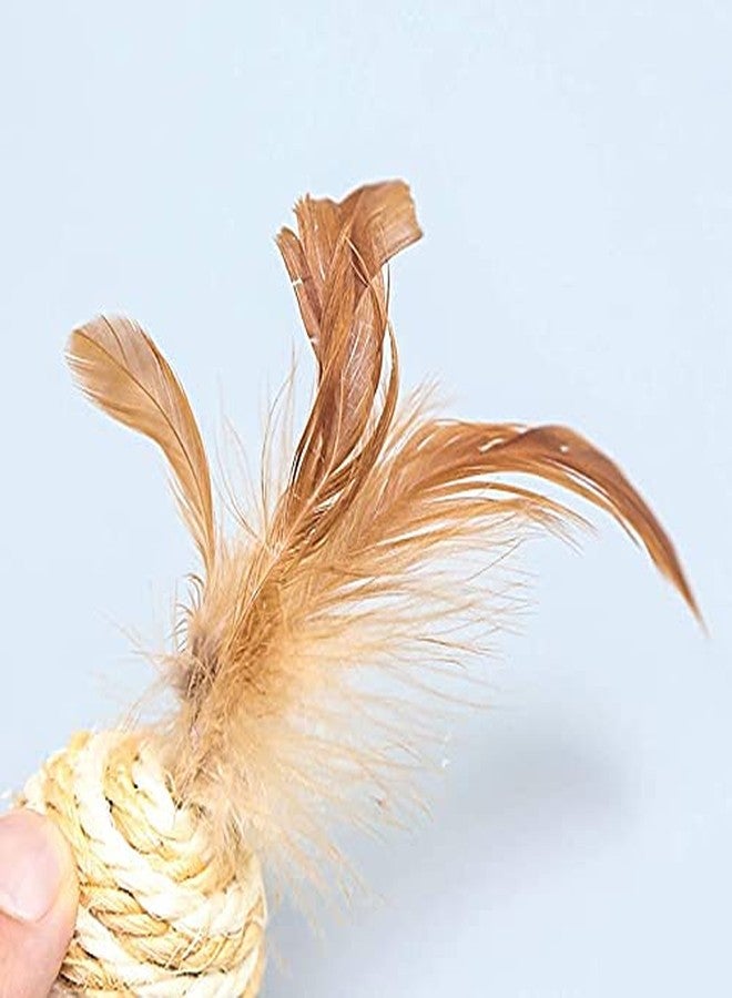 Pet Guard Sisal Ball Cat Toys Interactive Kitten Training Balls Bite Resistant Cat Toys Interactive Cat Toy Ball Scratch Ball Cat Lattu Toy (Set of 2) - Image 2